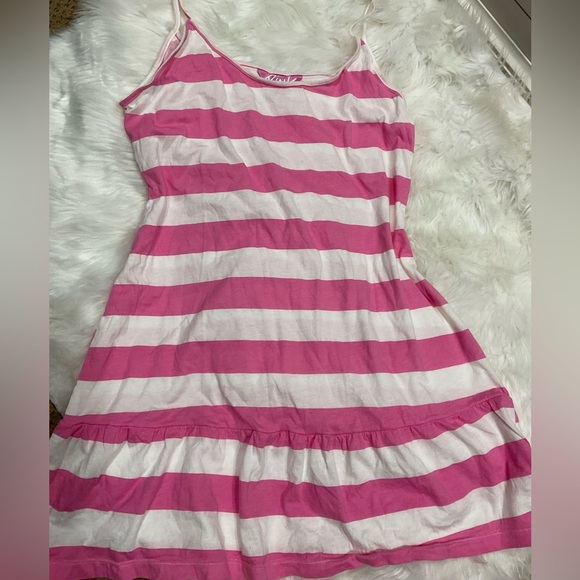 Rare Vintage PINK Victoria's Secret Stripped mini Dress - Picture 2 of 8